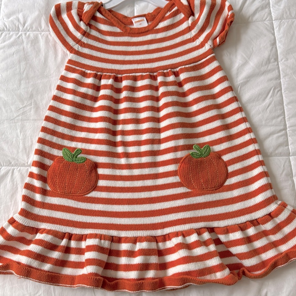 Gymboree size 4t pumpkin dress euc